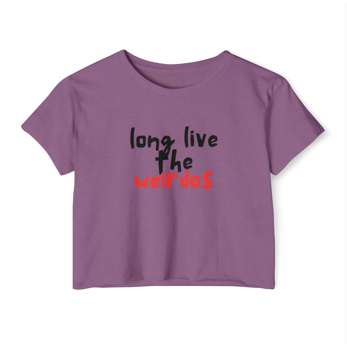 Long Live the Weirdos Black Red Crop Top, Cute Women's Clothing, Halloween Tees, Alternative tees