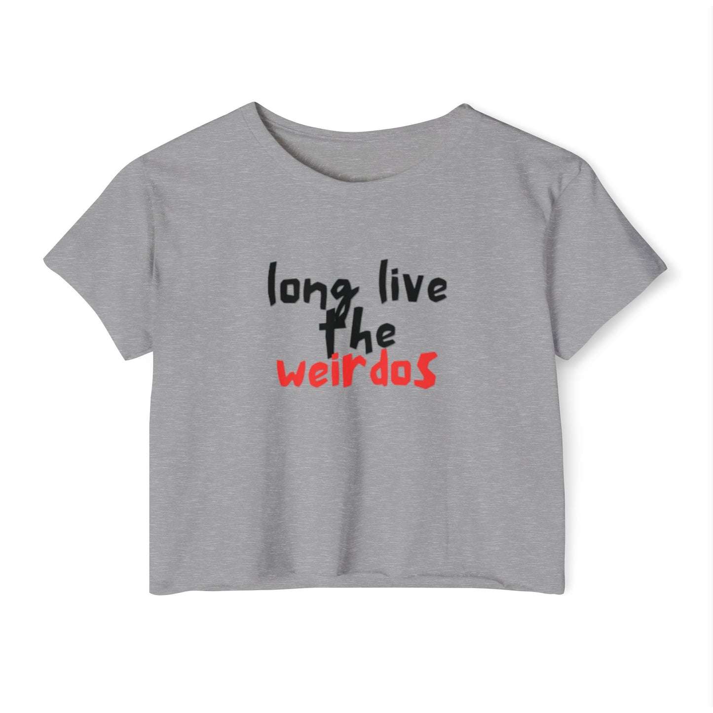 Long Live the Weirdos Black Red Crop Top, Cute Women's Clothing, Halloween Tees, Alternative tees