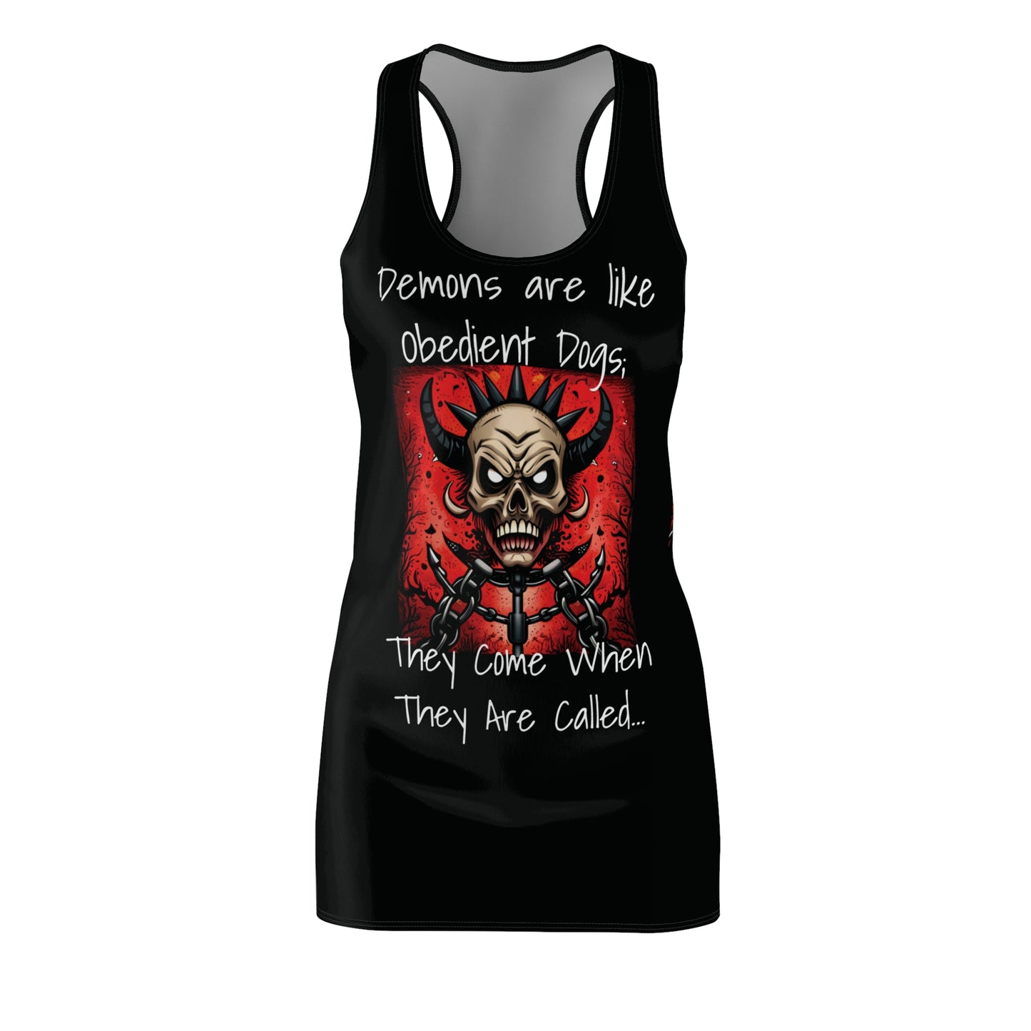 Racerback Dress Demon Dog Halloween Gothcore Concert Everyday