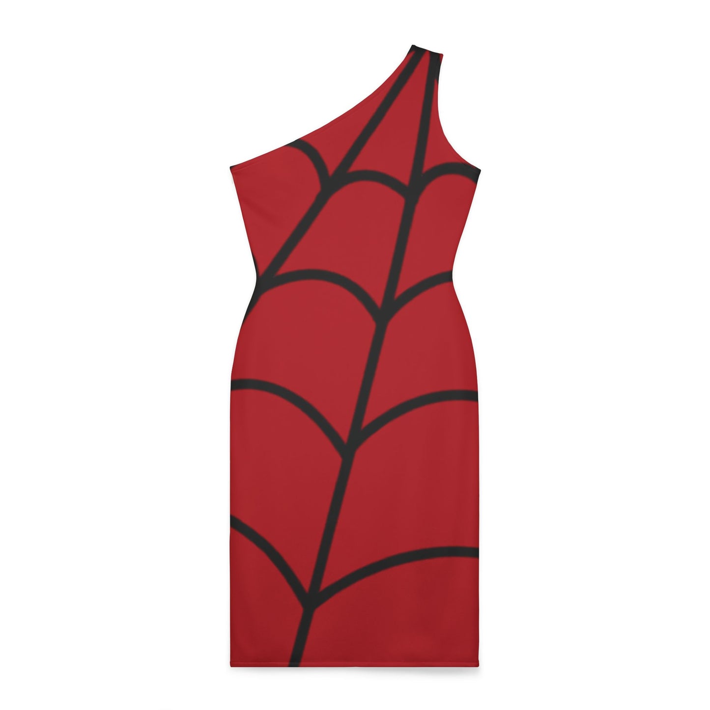 Spider Web Shoulder Dress, Sexy Halloween Red Dress, Cosplay Outfit