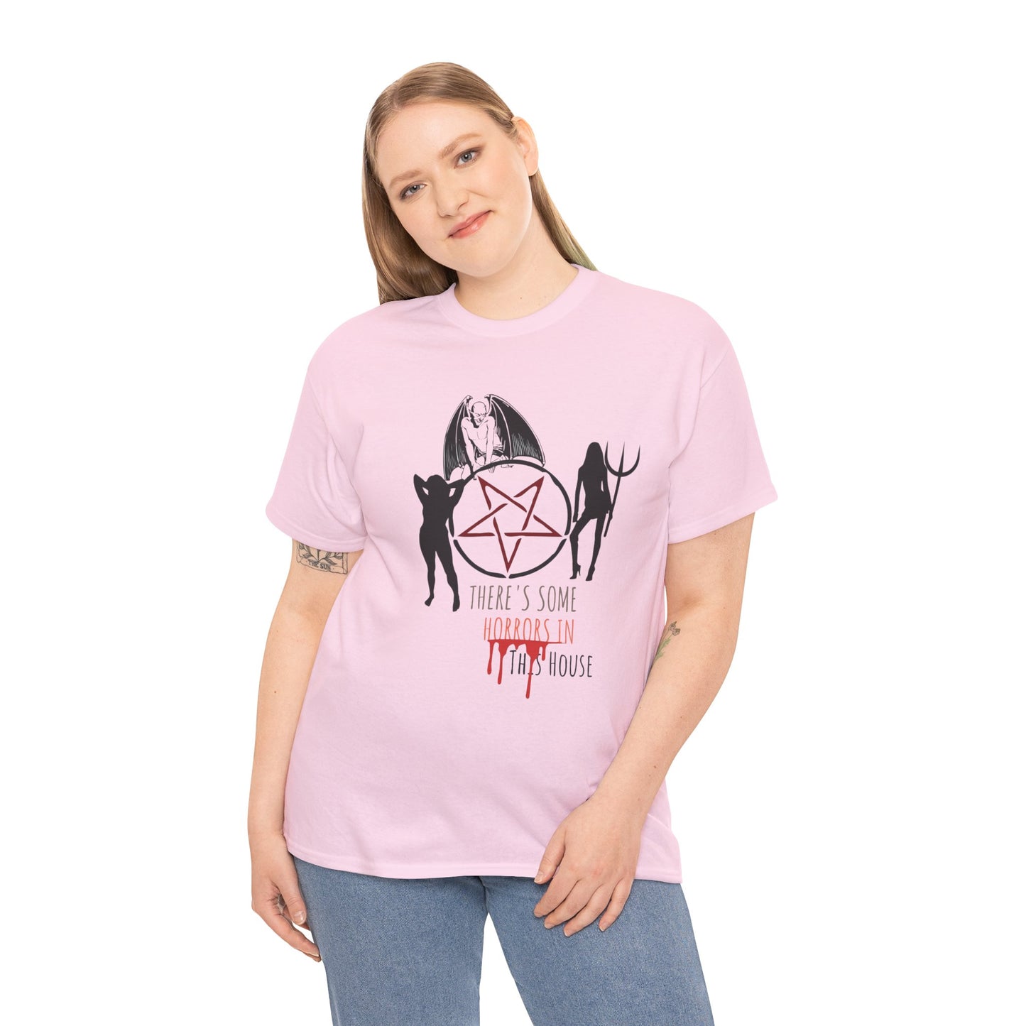 There's Horrors in This House Halloween Shirt, Unisex, Satire, Gothic, Spooky Season Tee