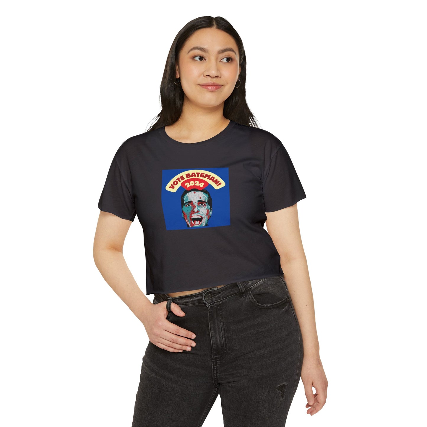 American Psycho President 2024 Humor Baby Tee Women's y2k Crop Top