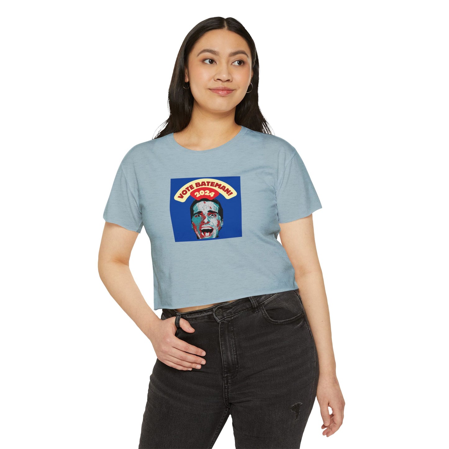 American Psycho President 2024 Humor Baby Tee Women's y2k Crop Top