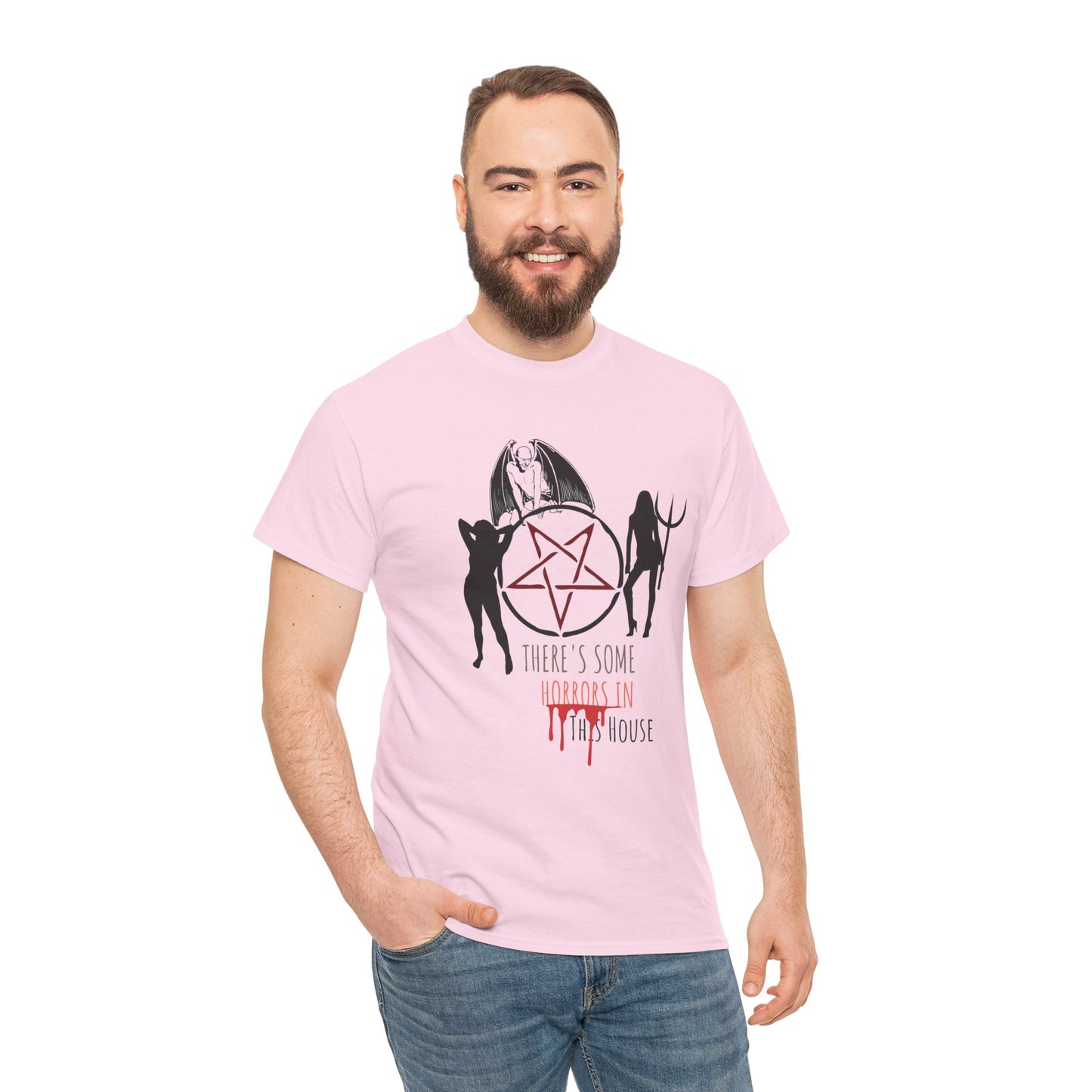 There's Horrors in This House Halloween Shirt, Unisex, Satire, Gothic, Spooky Season Tee