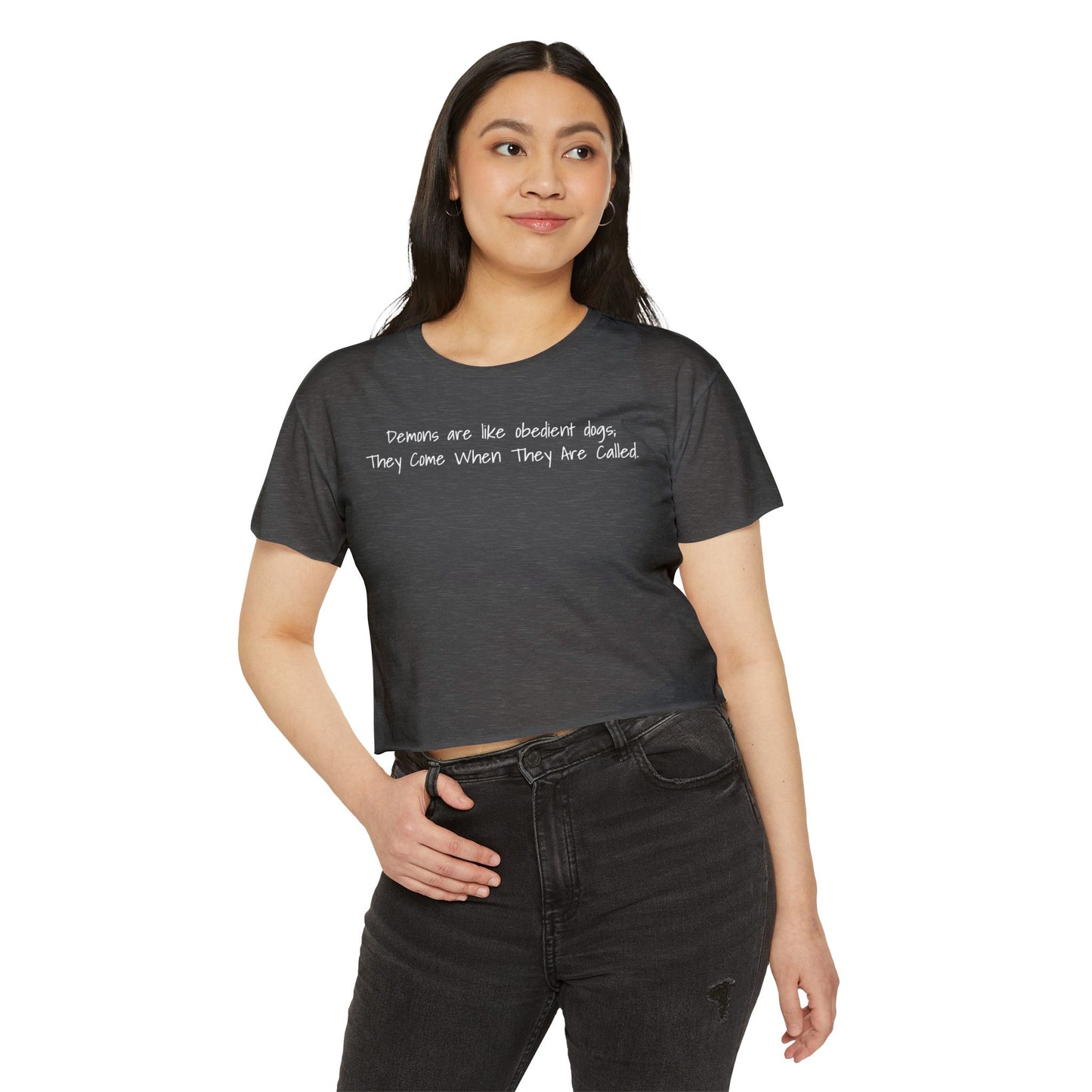 Demon Humor Y2K Women's Festival Crop Top