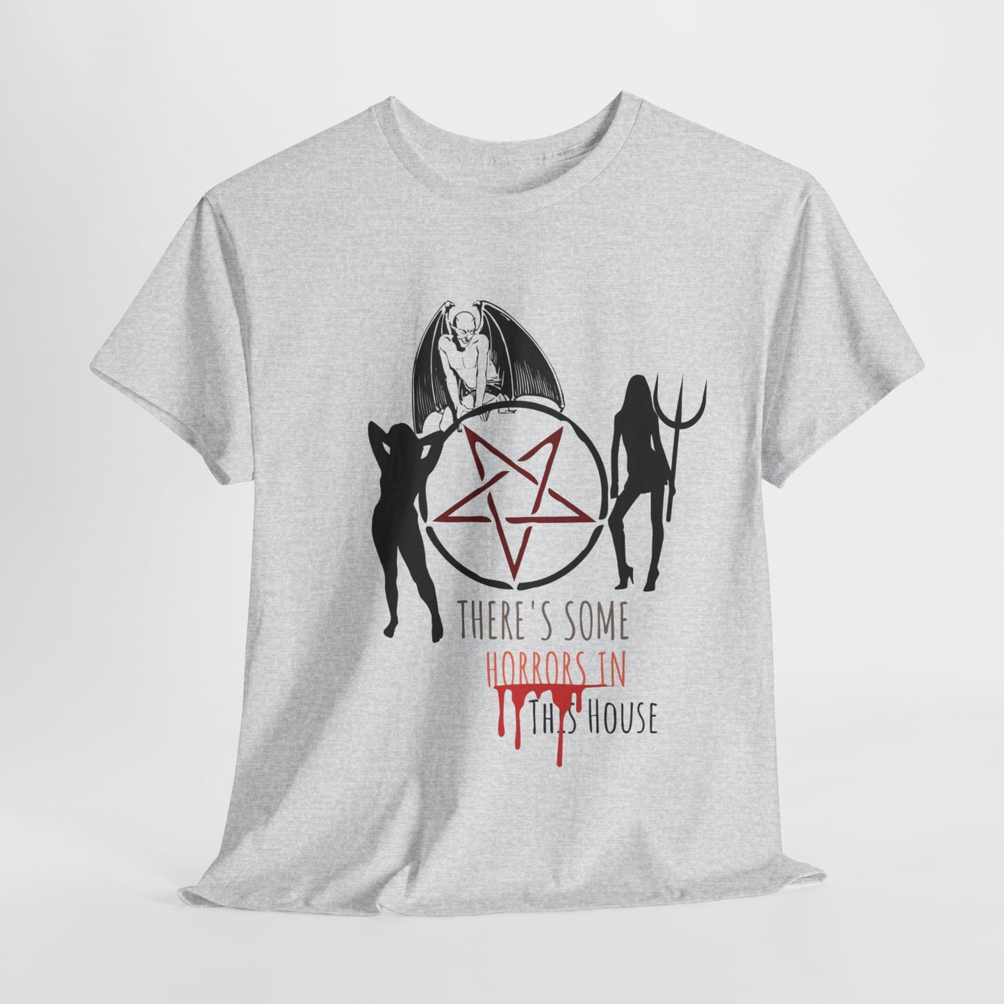 There's Horrors in This House Halloween Shirt, Unisex, Satire, Gothic, Spooky Season Tee