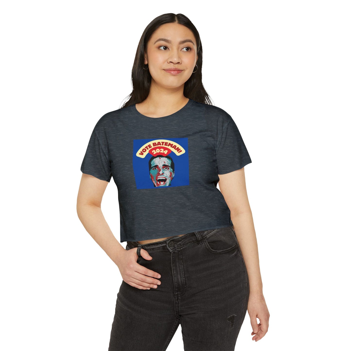 American Psycho President 2024 Humor Baby Tee Women's y2k Crop Top