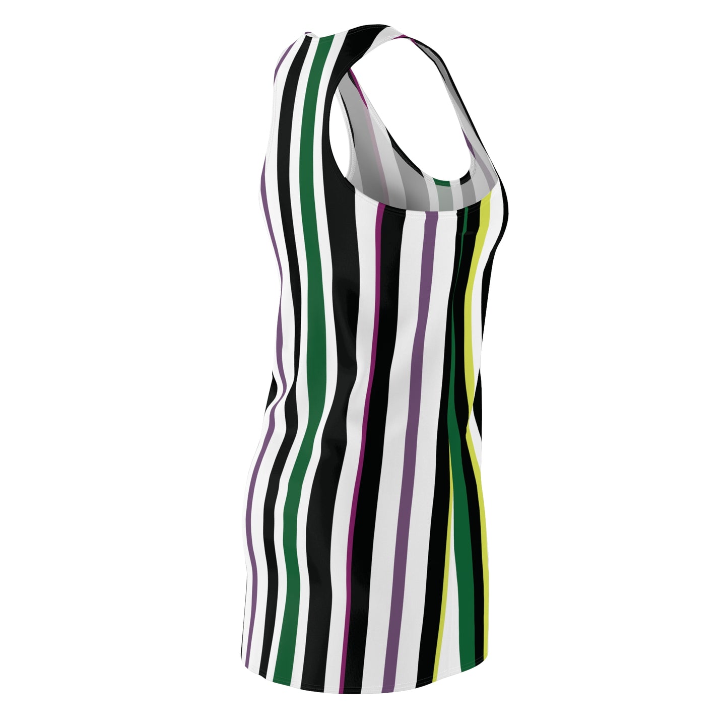 Beetlejuice Women's Dress, Racerback Dress Betelgeuse Striped Halloween Cosplay Outfit