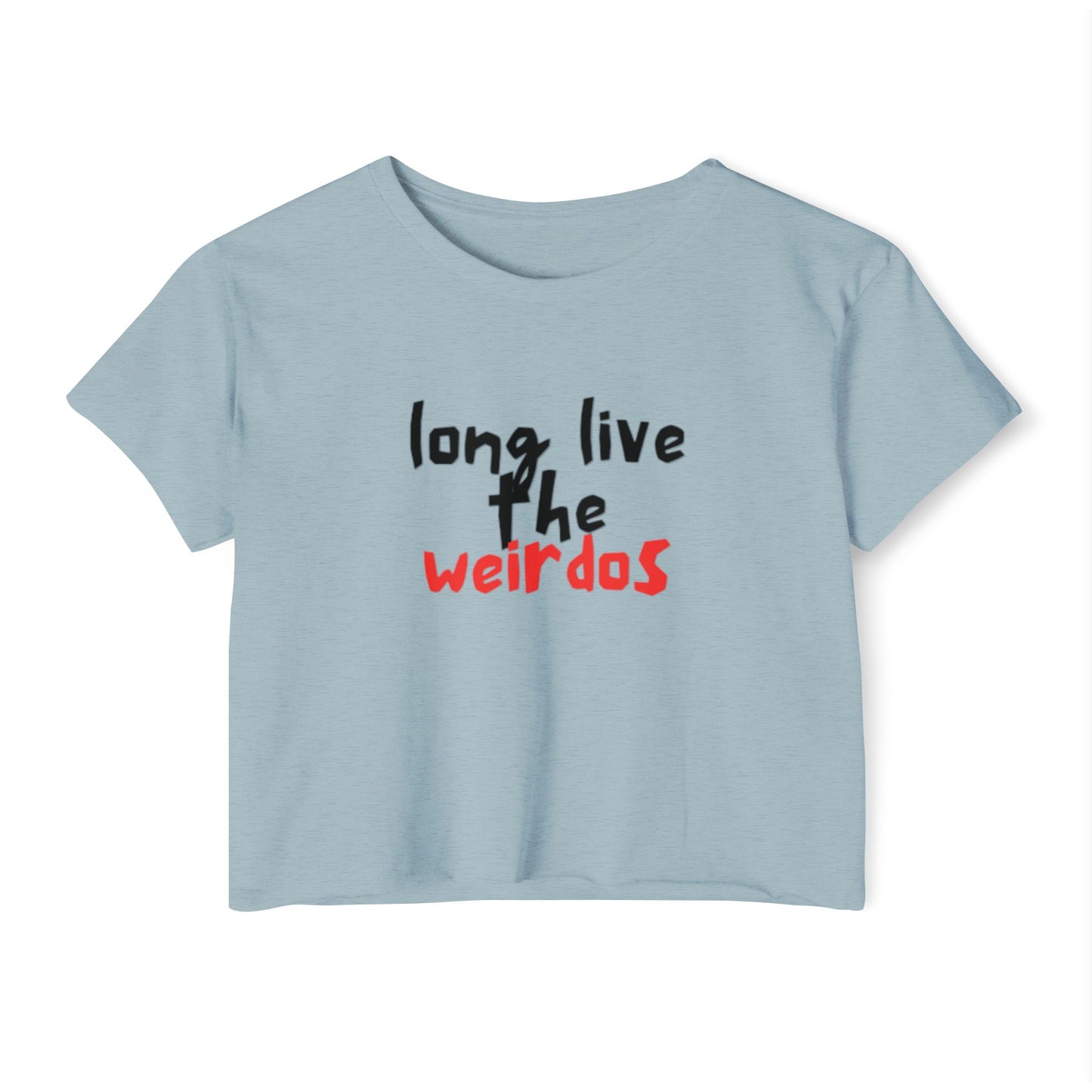 Long Live the Weirdos Black Red Crop Top, Cute Women's Clothing, Halloween Tees, Alternative tees