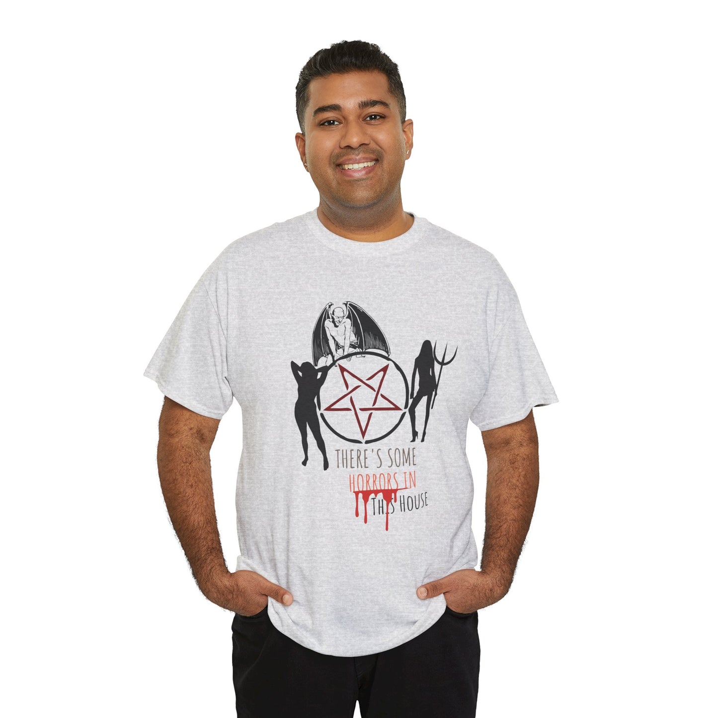 There's Horrors in This House Halloween Shirt, Unisex, Satire, Gothic, Spooky Season Tee