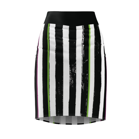 Beetlejuice Inspired Women's Pencil Skirt, Halloween Costume skirt