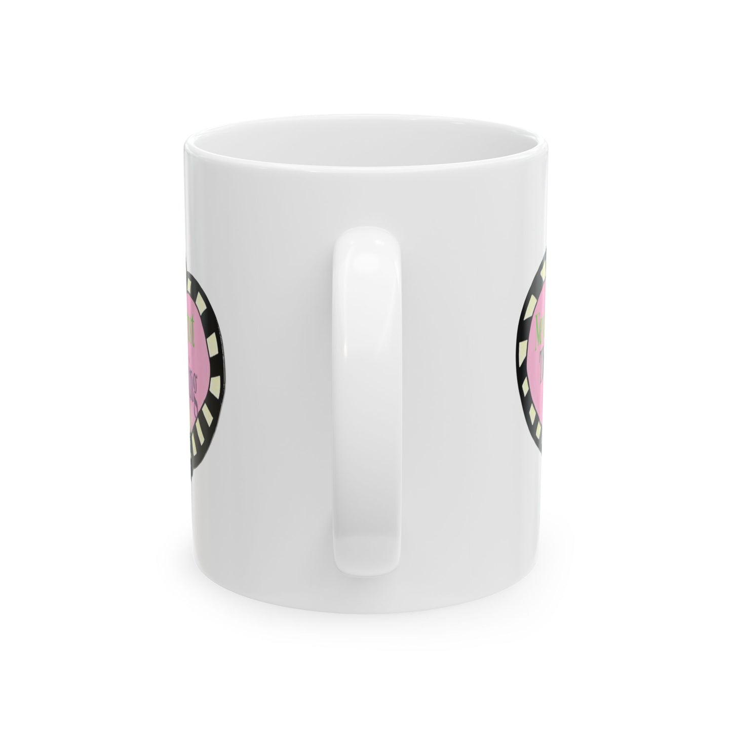 Beetlejuice "Never trust the living" Coffee Cup, gift for friend, Halloween Coffee Mug