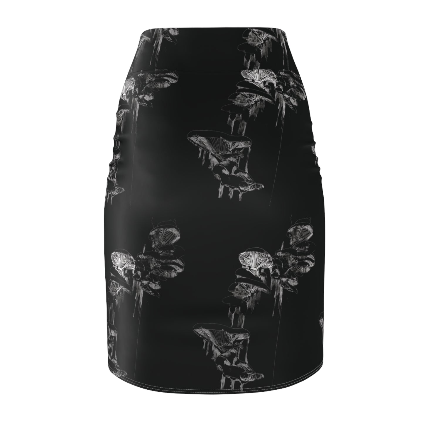 Drippy Mushroom Women's Pencil Skirt, Mushroom Lover Clothing