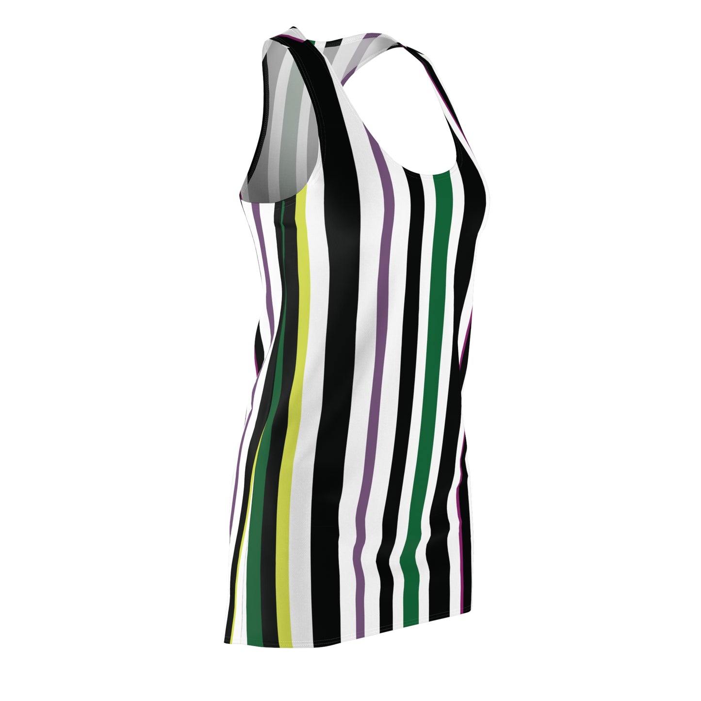 Beetlejuice Women's Dress, Racerback Dress Betelgeuse Striped Halloween Cosplay Outfit