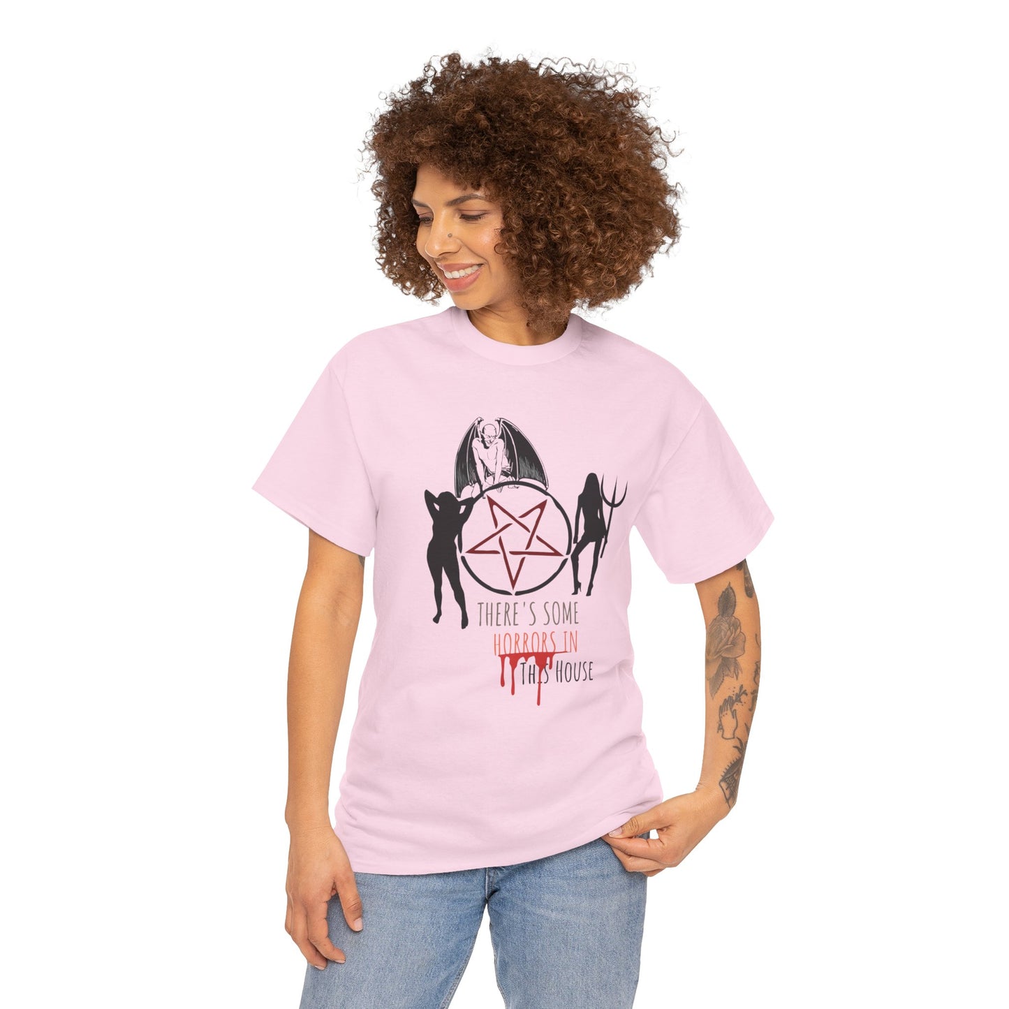 There's Horrors in This House Halloween Shirt, Unisex, Satire, Gothic, Spooky Season Tee