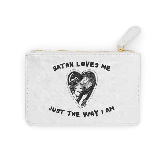 Satan Loves Me Vintage Mini Clutch Bag, Occult Theme, Halloween Gift