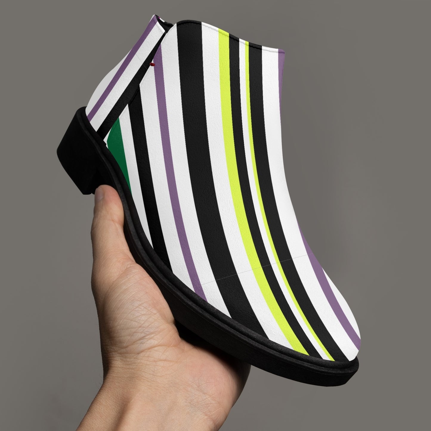 Beetlejuice Halloween Fashion Zipper Boots