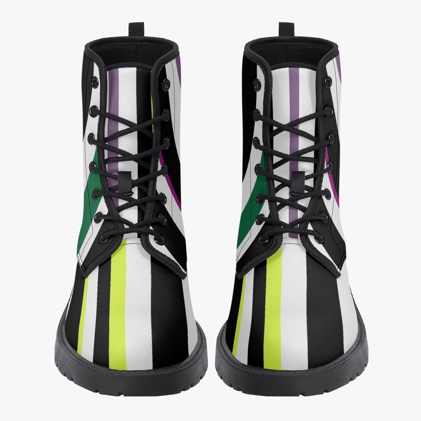 Beetlejuice Inspired Combat Boots, Halloween Women's Boots, Mens Boots, Unisex Striped Boots