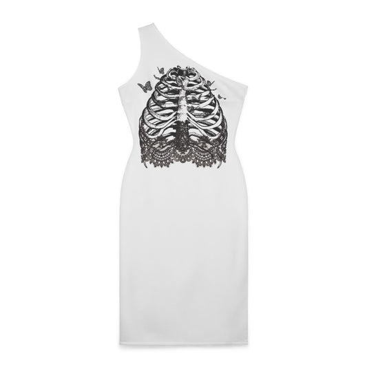 Bodycon Skeleton Shoulder Dress, Sexy Costume spooky outfit, Women's Dresses