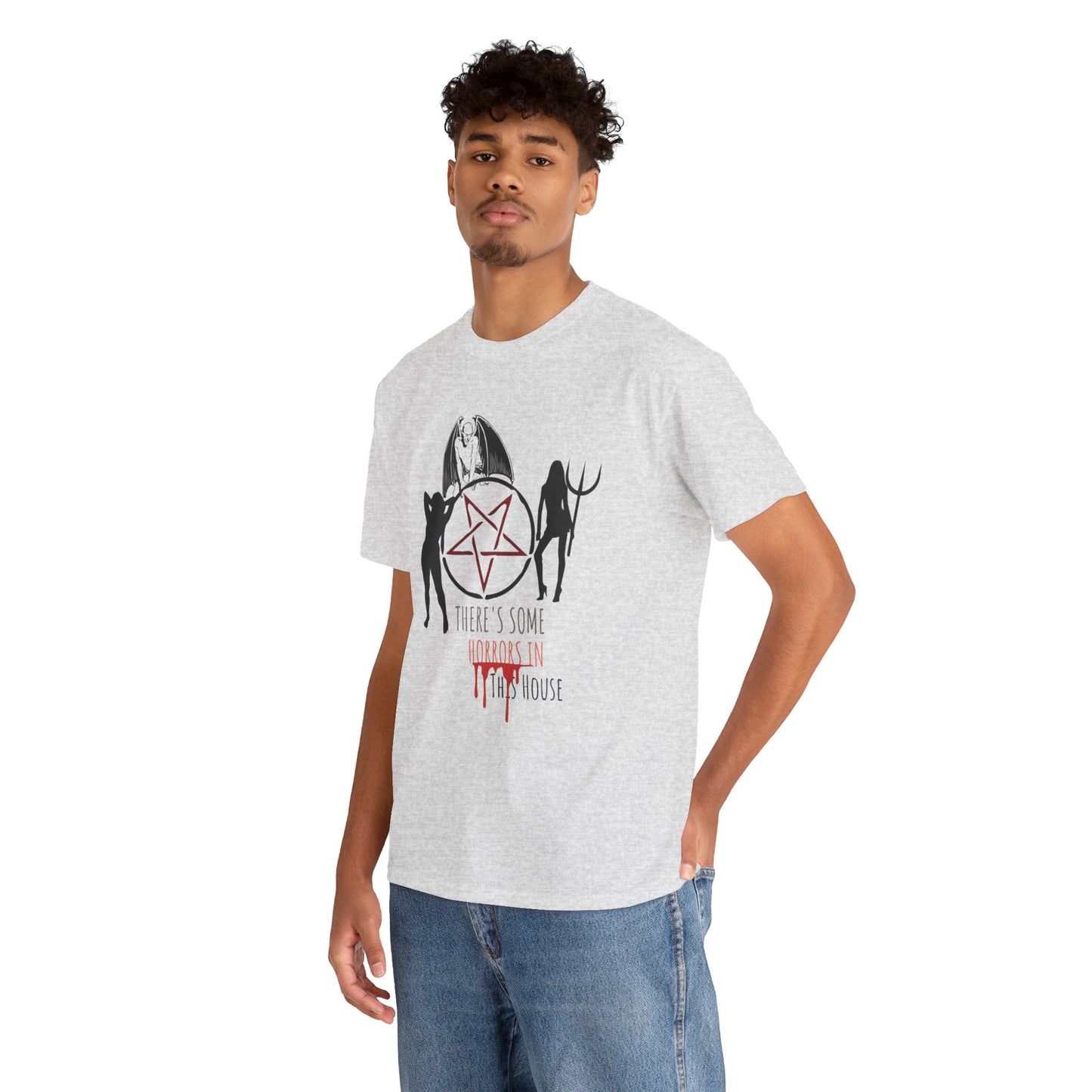 There's Horrors in This House Halloween Shirt, Unisex, Satire, Gothic, Spooky Season Tee