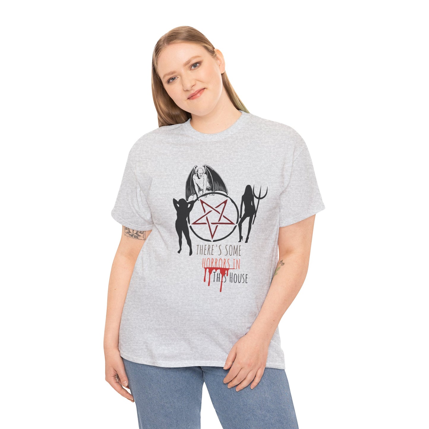 There's Horrors in This House Halloween Shirt, Unisex, Satire, Gothic, Spooky Season Tee