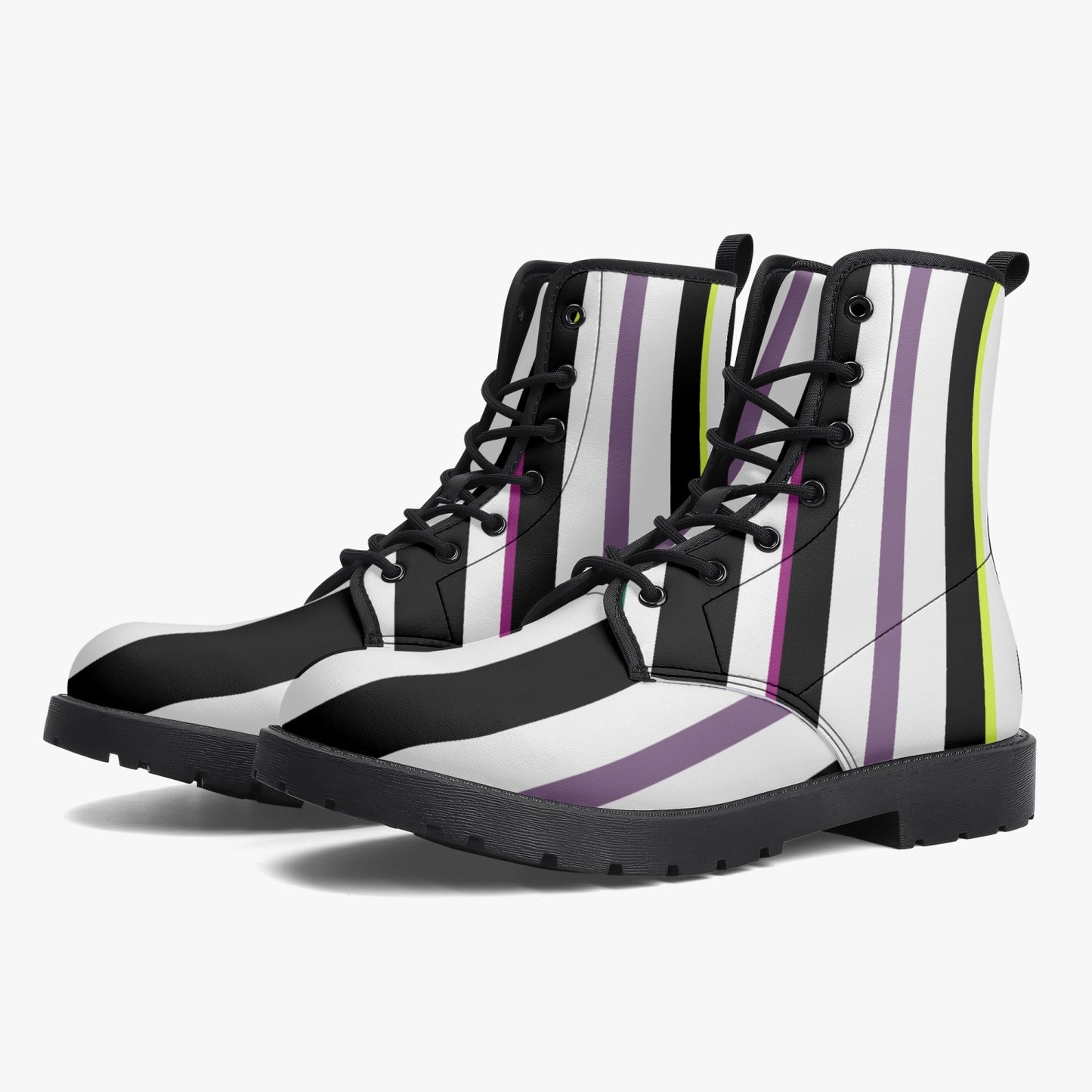 Beetlejuice Inspired Combat Boots, Halloween Women's Boots, Mens Boots, Unisex Striped Boots