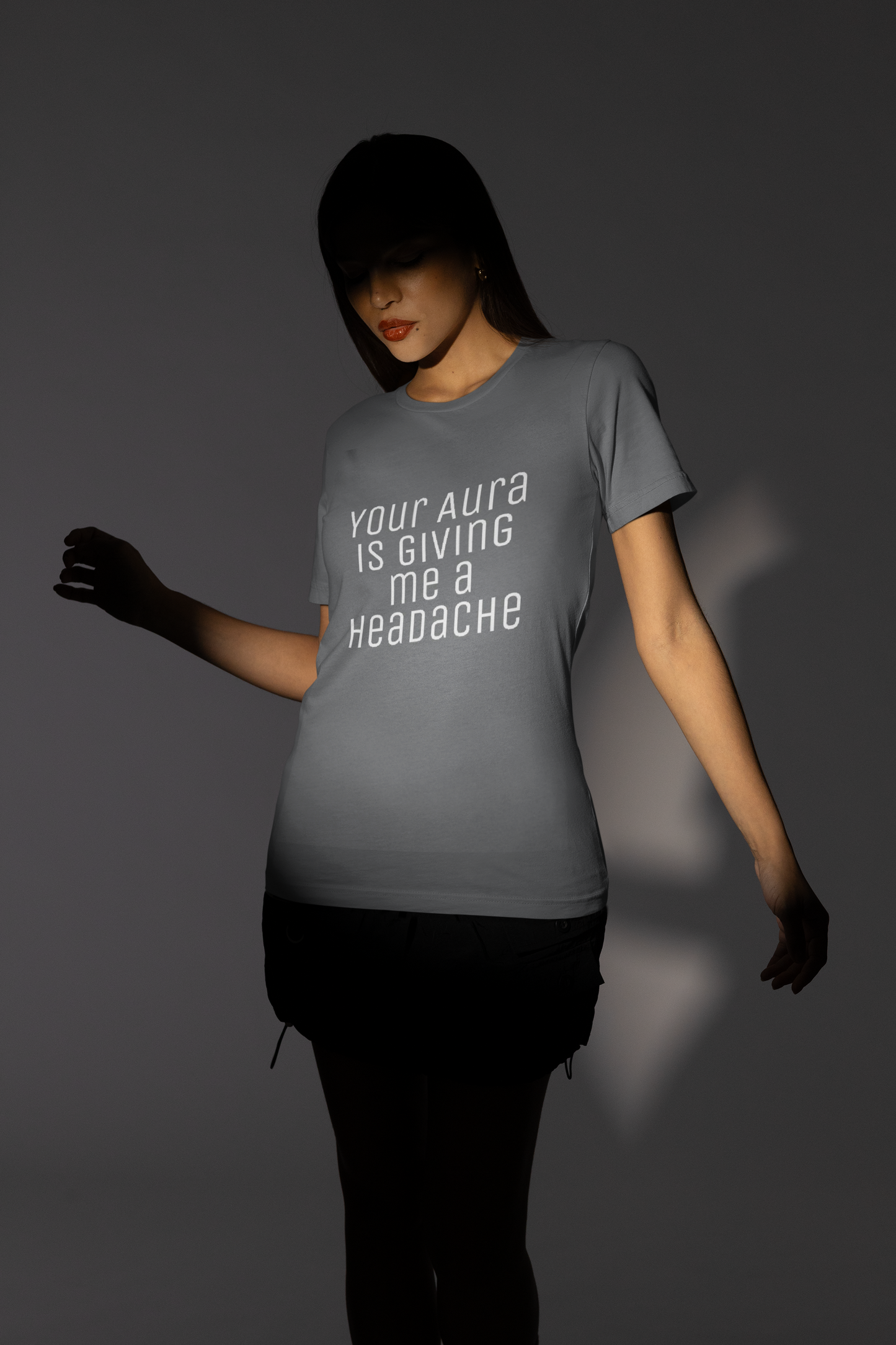 Women's Tee 'Your Aura is Giving Me a Headache' Funny Shirt